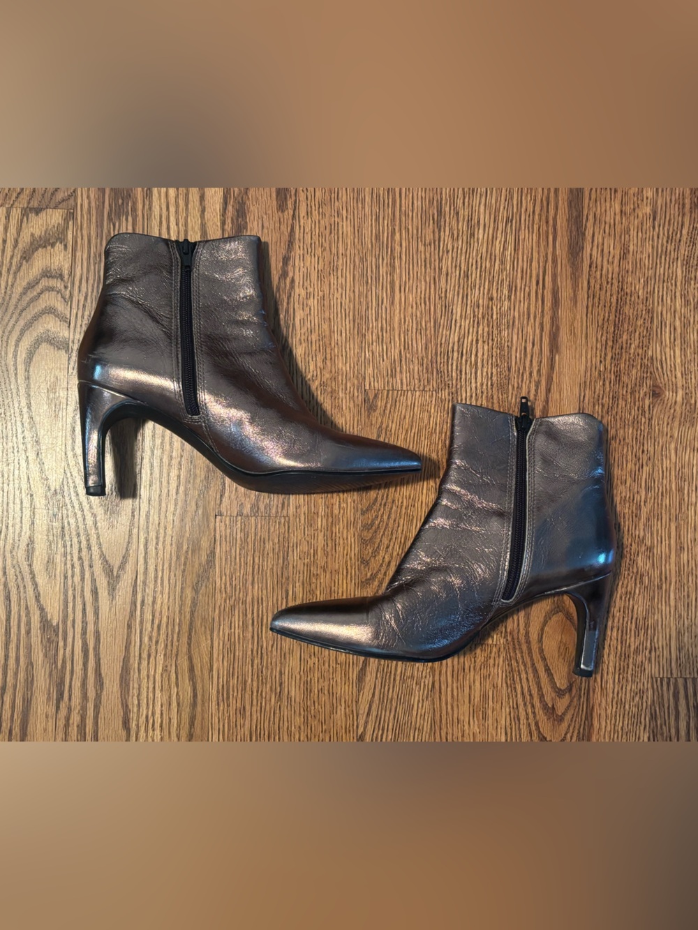 vagabond shoemakers whitney metallic bronze ankle boots – size 38 (us 7) - Picture 2 of 15
